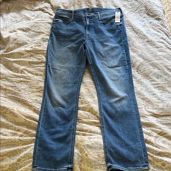 NWT MOTHER Women's Straight Leg Blue Jeans